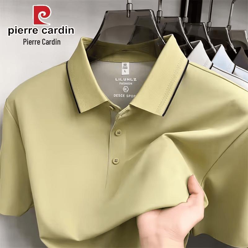 Pierre Cardin Men s Silk Blend Breathable Polo Shirt 4XL