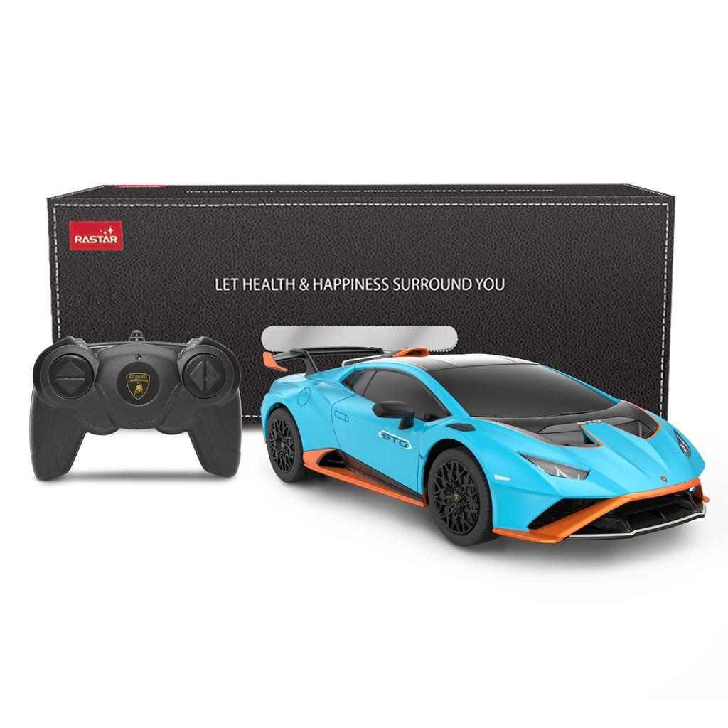 RASTAR Lamborghini Huracan STO Radio Controlled RC Model Blue 1/24 Car, Car, 2.4GHz