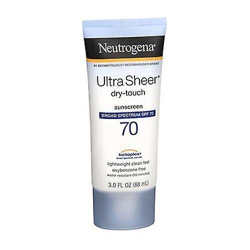 Protector solar Neutrogena Ultra Sheer Dry-Touch SPF 70, 3 oz, Paquete de 2