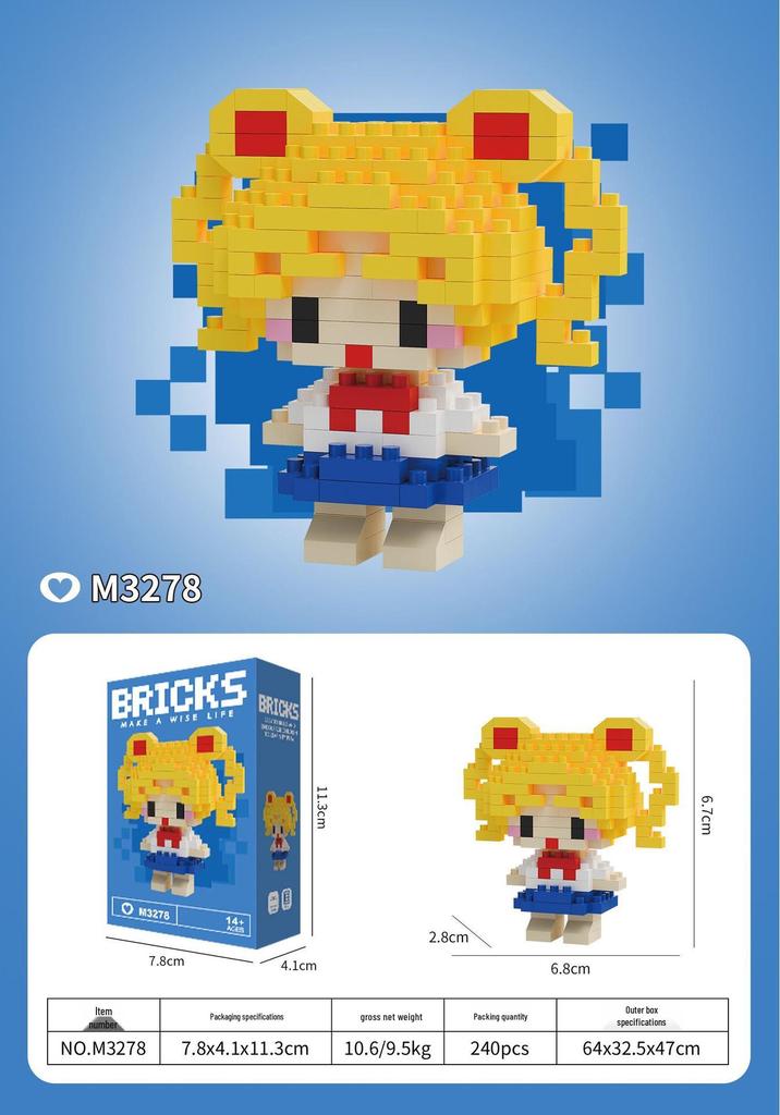 Tiny Berry Bear Nini Building Blocks - Educational Cartoon Figurine for Kids