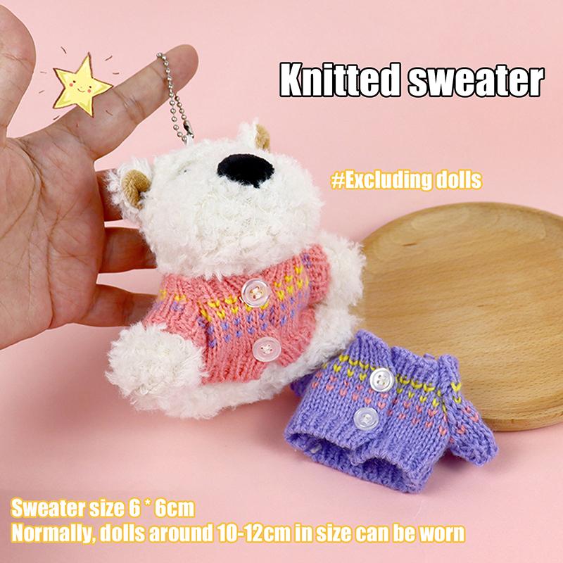 Cute Mini Plush Doll'S Clothes Outfit Accessories For Labubu Idol Dolls Knitted Sweater Clothing Diy Kids Girl Gift