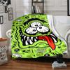 1Pc Alien Monster Flannel Blanket, Soft And Comfortable, Casual Warm, Camping Travel, Christmas, Halloween Xmas Gift L1217