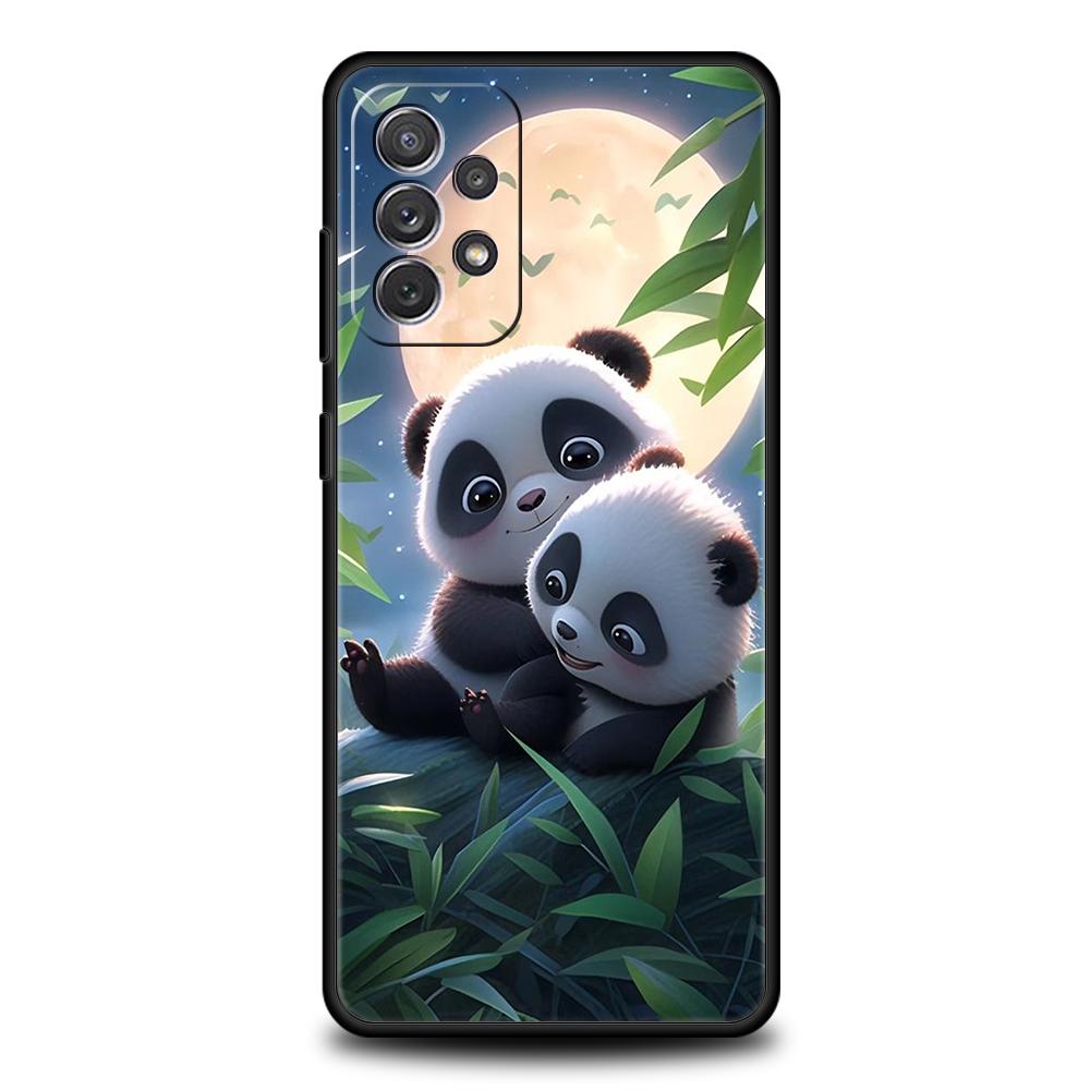 Cartoon Lovely Panda Phone Case for Samsung Galaxy A15 A14 A25 A54 A34 A51 A71 A72 A73 A32 A52 A52S A11 A21S A31 A41 Soft Shell