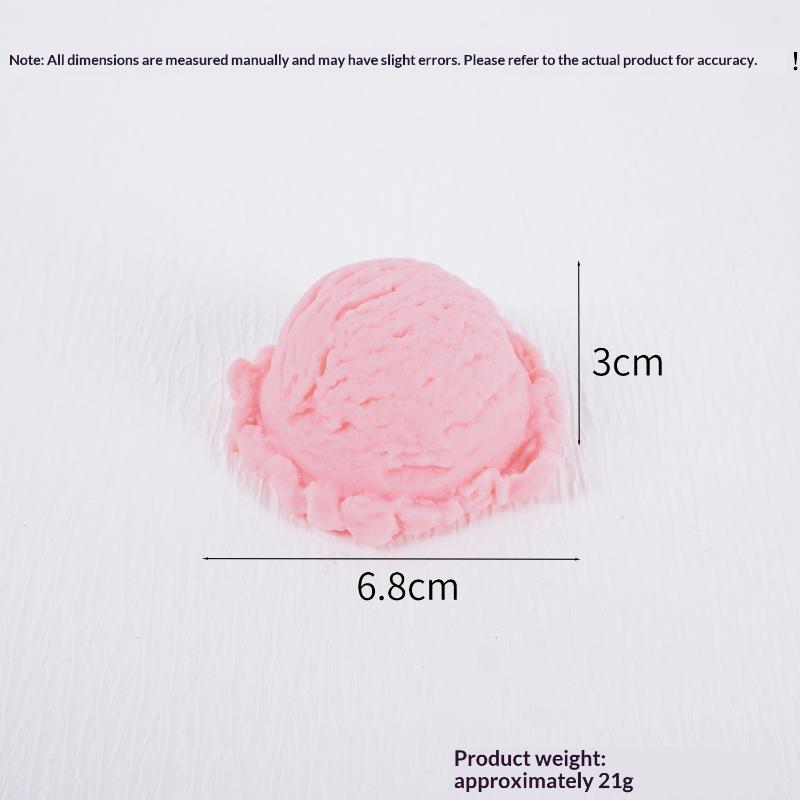Simulation Ice Cream Ball Model Waterproof Lifelike Fake Sweet Cone Ornament for Window Display Home Kitchen Decor Photo Props
