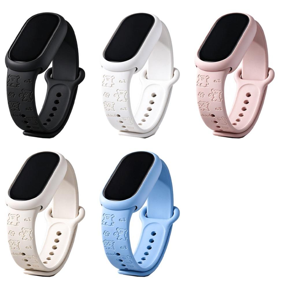 5/12Pcs Fashion Silicone Strap for Xiaomi Mi Band 8 9 10 Waterproof Sport Bracelet Women Wristband for Mi Band 3/4/5/6/7 Breathable Men Watchband