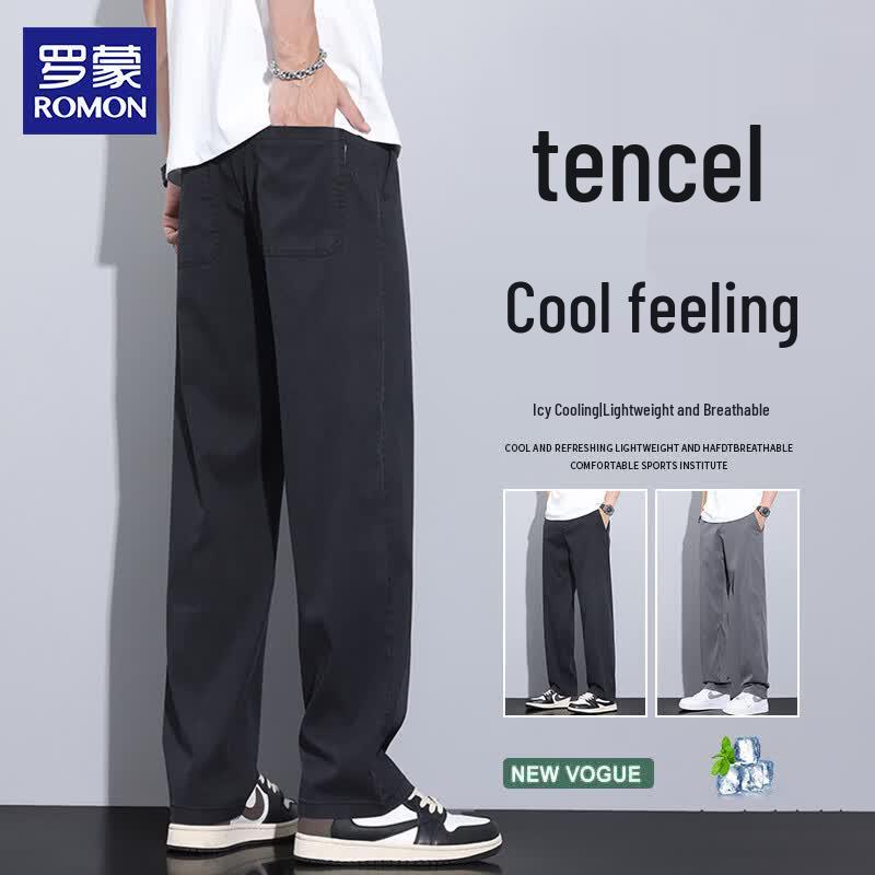Romon Men s Lyocell Cool-Feel Business Casual Pants M