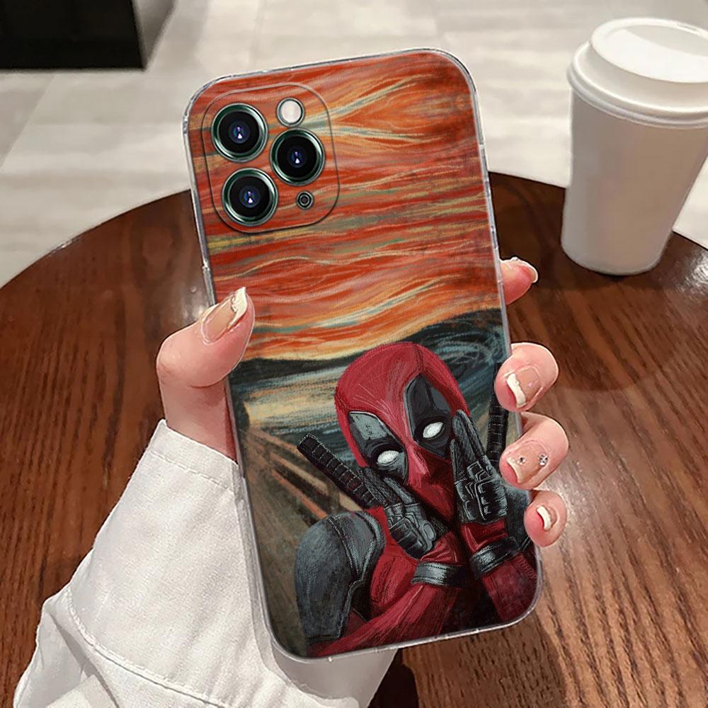 Marvel Oil Painting Transparent Phone Case For iPhone 17 Pro Max 17E 11 12 13 14 15 16 Pro Max Plus 17 Air 16E 7 XS Soft Cover