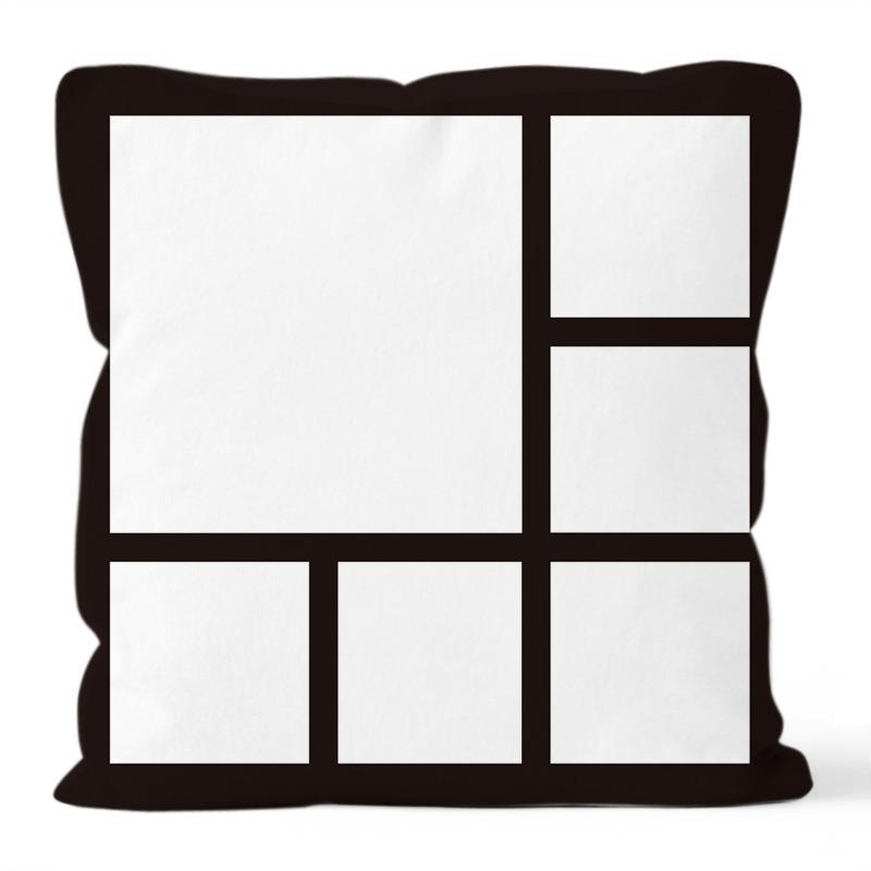 Fashionable black and white plaid pillowcase cat paw letter print pillowcase sofa cushion cover home bedroom room decoration