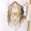 Luxury Flower Lace Hollow Scarf Butterfly Print Tassel Triangle Shawl Wraps Polyester Mesh Scarves Bridal