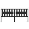 VidaXL Headboard Black 205.5x4x100 Cm Solid Pine Wood 818594