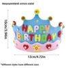 2/4pcs Non woven Crown Birthday Hat DIY Material Handmade Kit Birthday Party Creative Decorative Headwear XJM