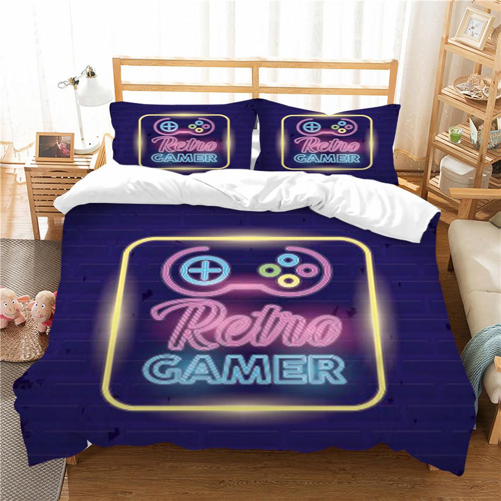 Home Textiles Bed Set 3D Gamepad Print Pillowcase Comfortable Comforter Duvet Covers Microfiber