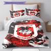 St George Dragons Pattern Bedding Set Quilt Cover Pillowcase Home Decor Gift (1 * duvet cover + 2 * pillowcase, without core)