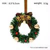 Mini Christmas Wreath Decorative Christmas Tree Decoration Christmas Pendant Mini Drop Ornaments For Home Decor Window Display