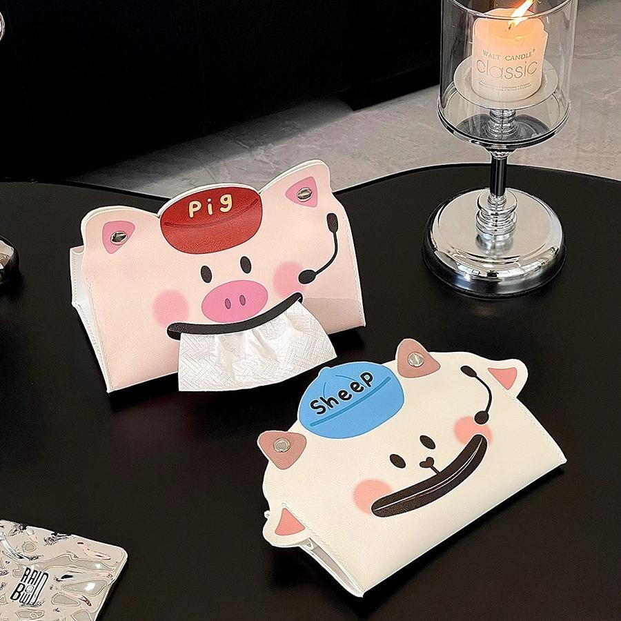Modern Leather Tissue Box With Design For Living Room And Bathroom Decor