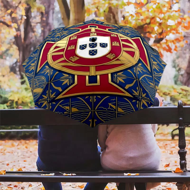 Portuguese Heritage Emblem Folding umbrella durable travel Sun umbrella travel Gift