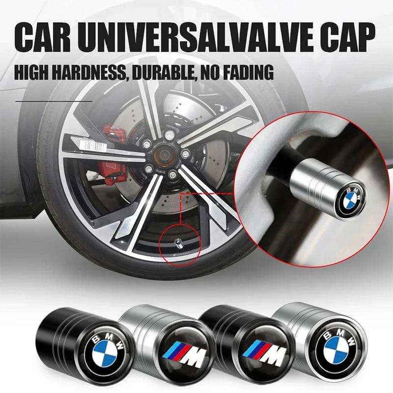 4Pcs Metal Bolt-in Wheel Tire Valve Caps Car Emblem Dust Accessories For BMW M E46 E90 E60 Car Decorative Ornam Auto Accessories