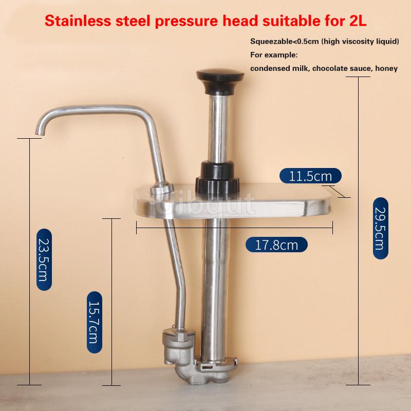 Condiment Pump Dispenser Syrup Fructose Squeeze Bottle Hand Pressed Plastic Sugar Press Sauce Pump Squeeze Milk Tea Shop Bottle
