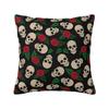 Custom Gothic Skeleton Death Skull Throw Pillow Case Decoracion 3D Printing Sofa Cushion Cover Polyester Soft Pillowslip
