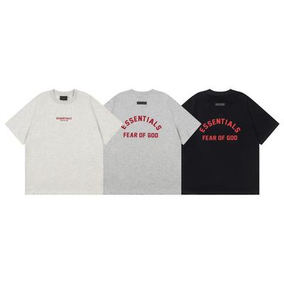 2627 Essentials Koszulka Oversize z Nadrukiem Litery Męska Damska Czysta Bawełna Codzienna Krótki Rękaw