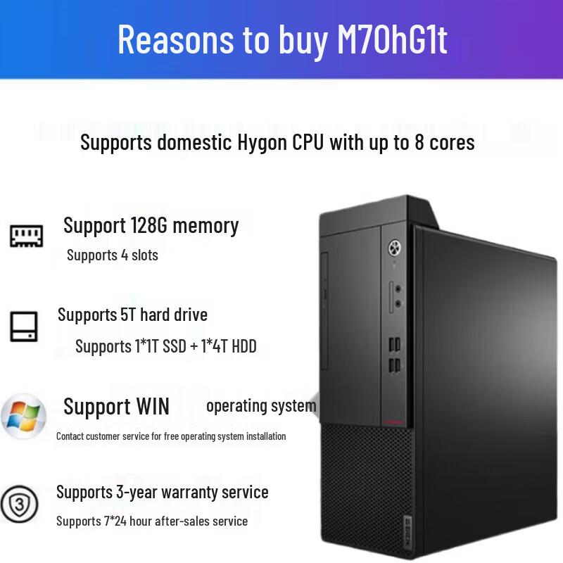 Настольный ПК Lenovo M70H G1t для безопасных вычислений (Китайская версия)