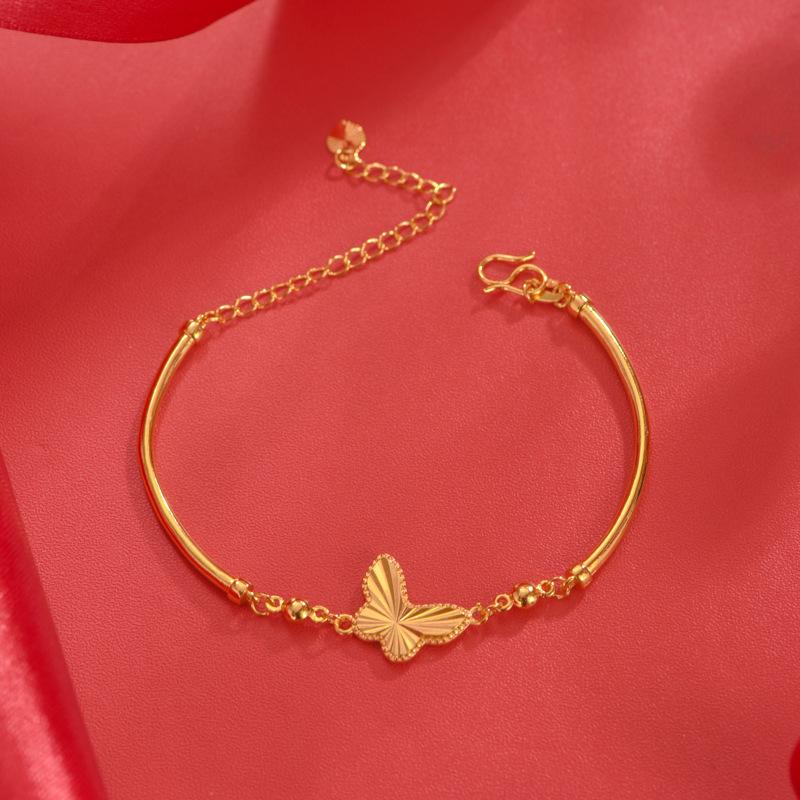 Butterfly Half Bracelet Gold-Plated Light Luxury Women's Fashionable Temperamental All-Match Bracelet Live