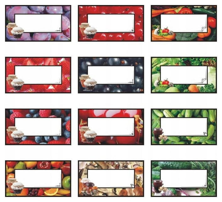 Self-adhesive labels for jars 4684mm 30 pcs