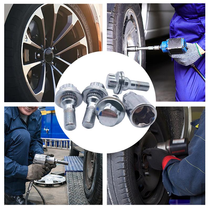 Lug Nut Bolt Set Of 5 Lug Nut 25mm Shank Length Wheel Lug Bolts For Riding Enthusiasts Motorbike Cruiser