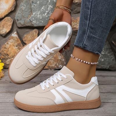 Scarpe da Ginnastica Casual da Donna Estive Traspiranti a Punta Tonda Piatte, Calzature Bianche Versatili alla Moda.