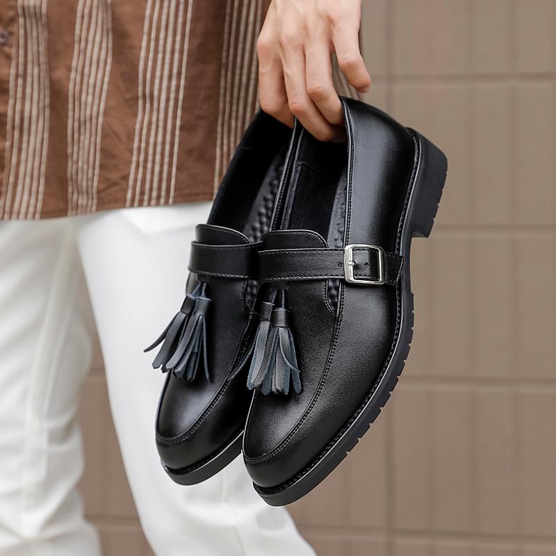 Fashion Fashion Men Business Casual Shoes New Arrival Male Loafers Handmade Slip on Flats Comfy Driving Shoes with Tassel Walking Shoes