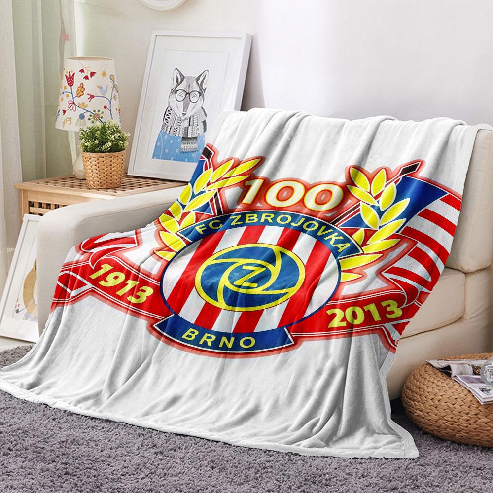 Coperta di Flanella FC Zbrojovka Brno, Alta qualità, Confortevole per Tutte le Stagioni, Decorazione per la Casa, Calore e Comfort