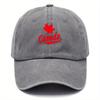 pc Unisex  Washed Baseball Cap with CANADA Letter Pattern and Maple Leaf Design Adjustable Buckle Strap Mixed Colors Fashi
