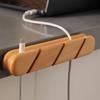 Wood Cable Management Clips Adhesive MultiSlot Organizers for Desk Home Office Auto Slimly Cable Organizers Wire Holders