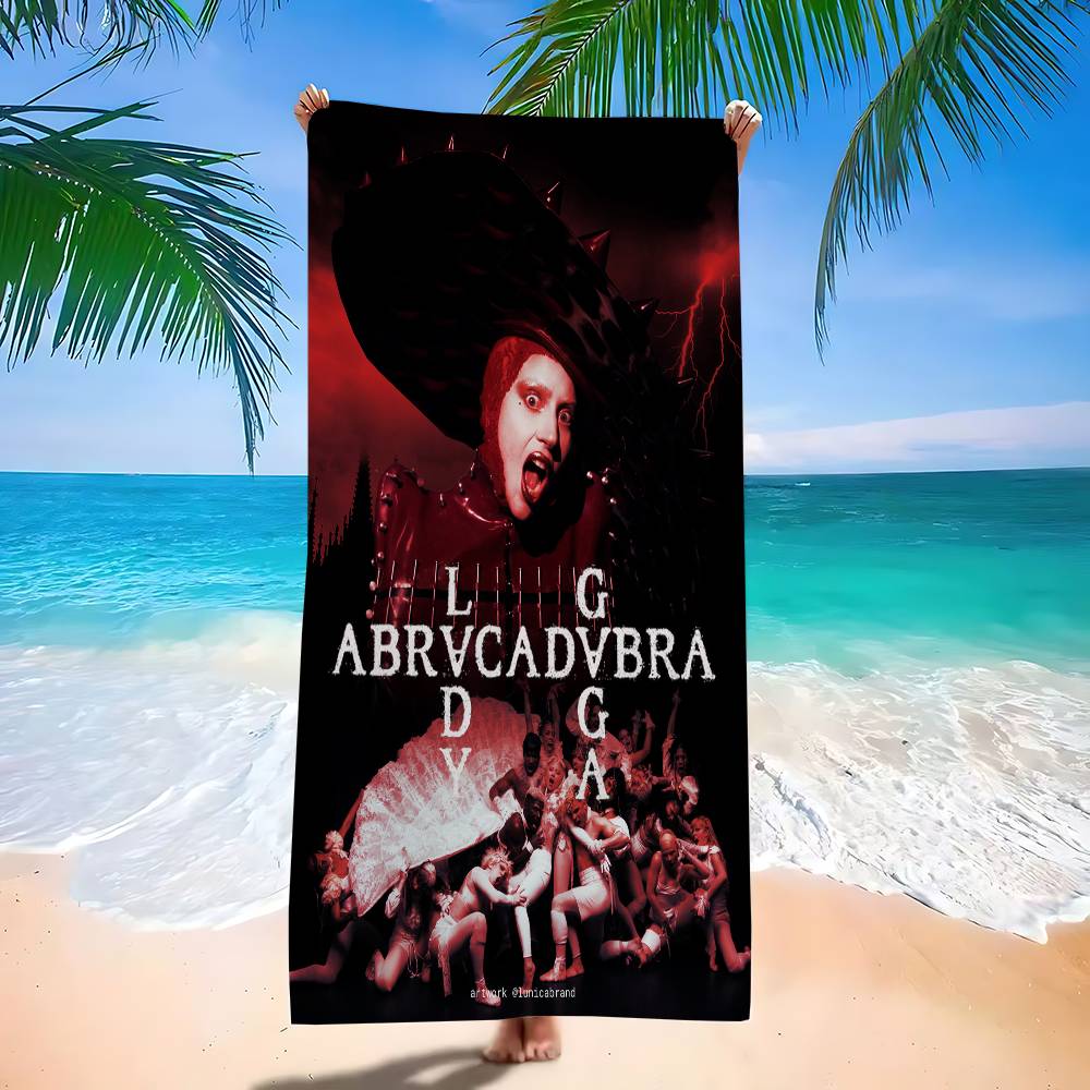 Lady G-Gaga Singer Big Microfiber Beach Towels Quick Dry Towel Sand Beach Towels Pool Towel for Travel Swim Pool Yoga