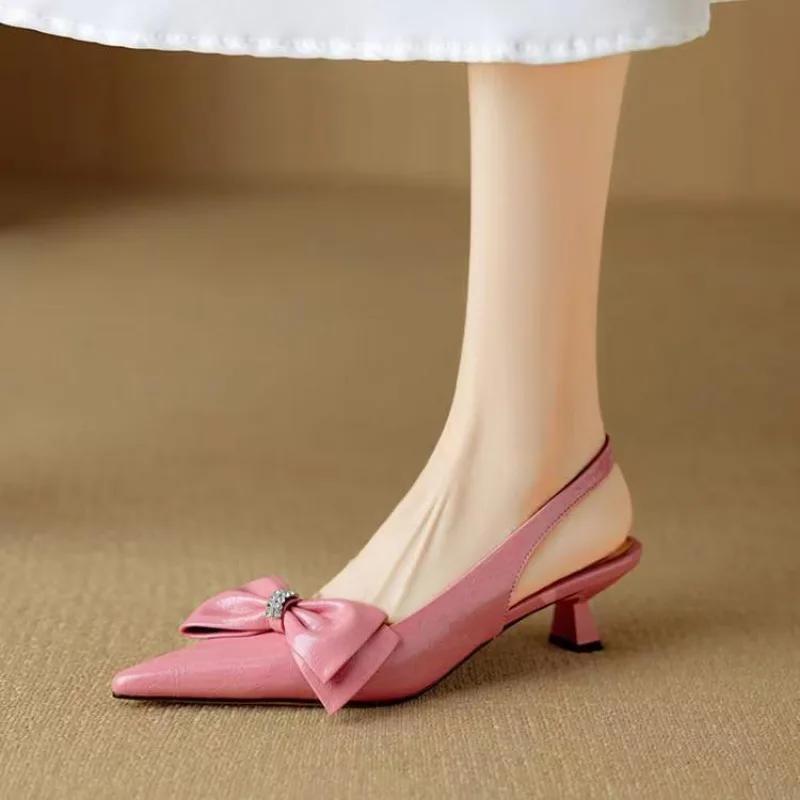 Fashion Women High Heels Shoes Summer Fashion Pointed Toe Slip on Sandals Elegant Dress Pumps Zapatos De Mujer Designer Shoes for Women