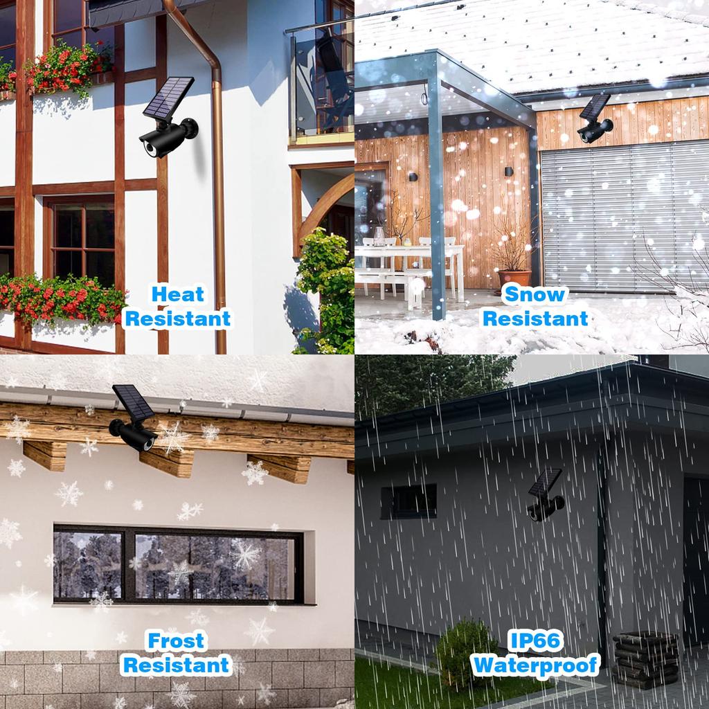 JIAXIZ Solar Security Solar Outdoor Motion Dummy Solar IP66 Waterproof for Garage Lighting and Protection Light, Sensor, Camera, Garden, Patio,