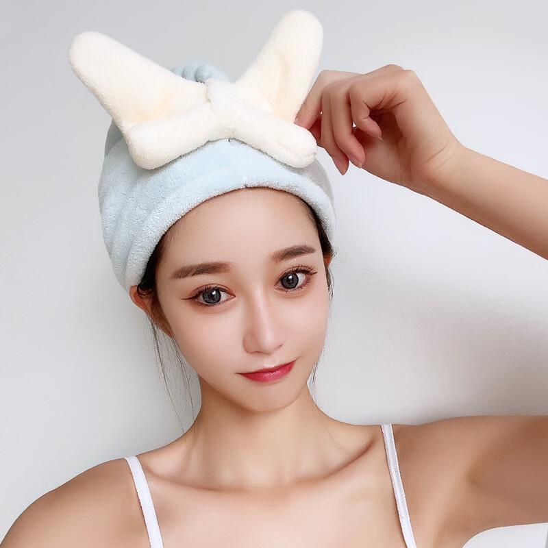 Soft Bowknot Hair Drying Cap for Women
