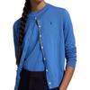 Polo Ralph Lauren Solid Color Logo Embroidered Long Sleeve Knit Top Women tops Blue WMPOSWENDW20368-400