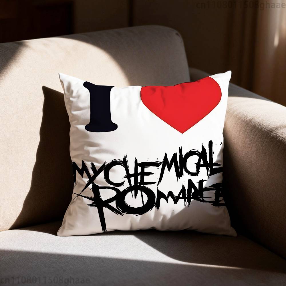 My Chemical RRomance Pillowcase Casual Style Decoration Suitable for Home Decoration Excluding Pillow Core