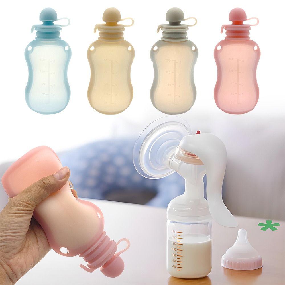 Food-grade Silicone Baby Food Pouches Refillable Baby Bottles Squeezable Pouch Toddler Kids