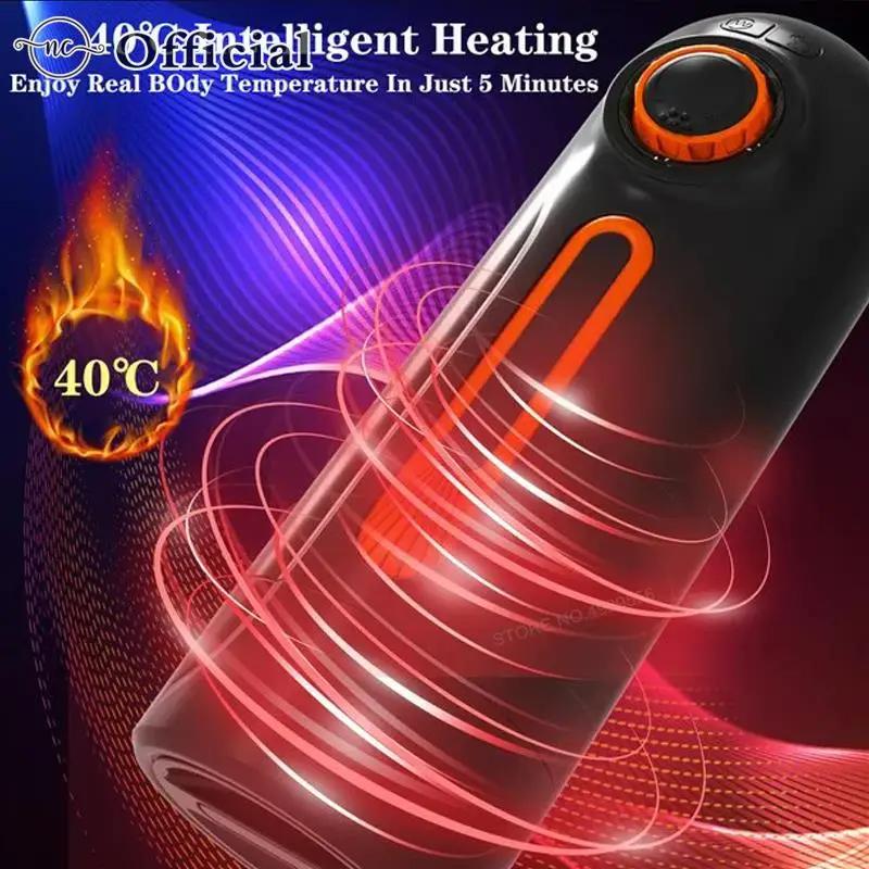 2024 New Upgraded Five-in-One Automatic Artificial Vaginal Masturbation Supplies with LED Display Masturbator Real Oral Sex Toy 18+