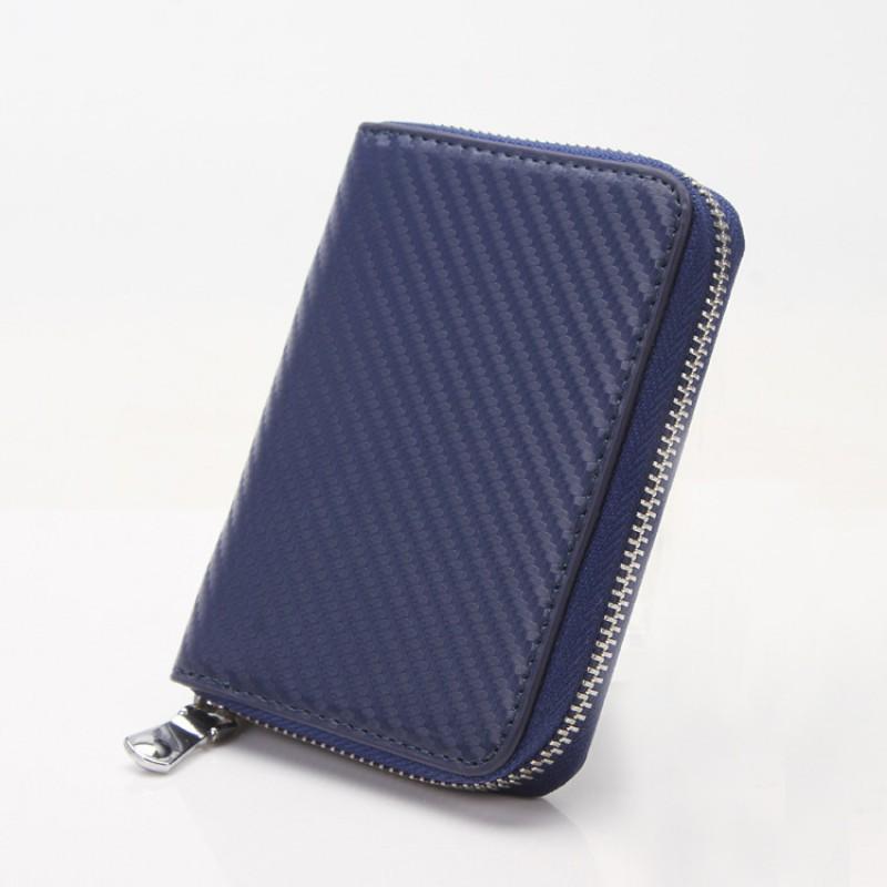 Mini Small Wallet Popular Carbon Fiber Short Zipper Men's