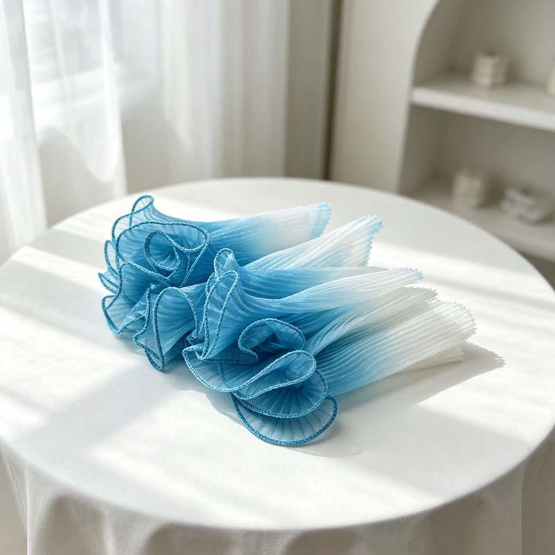 Valentine's Day 3D Ruffled Mesh Lace Flower Bouquet Wrap