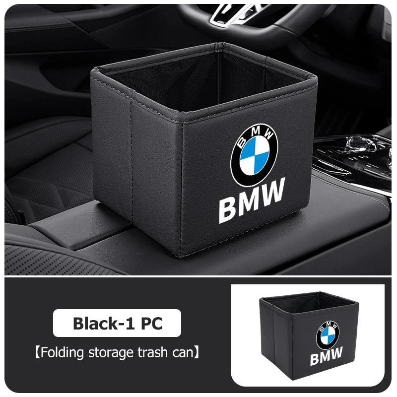 

2025 Car Trash Can Portable Foldable Storage Leather Garbage Bucket For BMW E46 E90 E60 F10 E39 F30 E36 E87 E90 E30 E53 F31