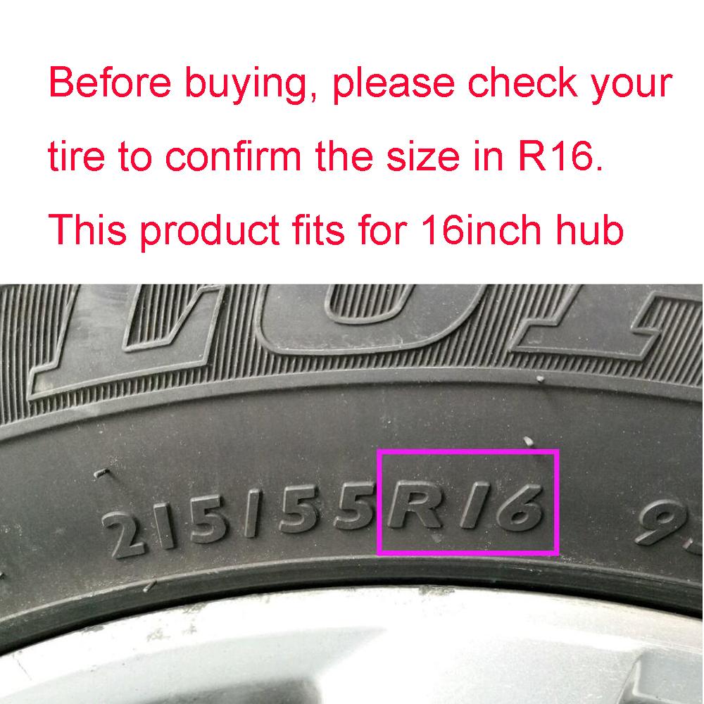 4pcs/set 16 inch Car Wheel Trims Covers, Car Wheel Center Cap Decorative Covers Fit Aluminum Alloy Rims Hub Caps