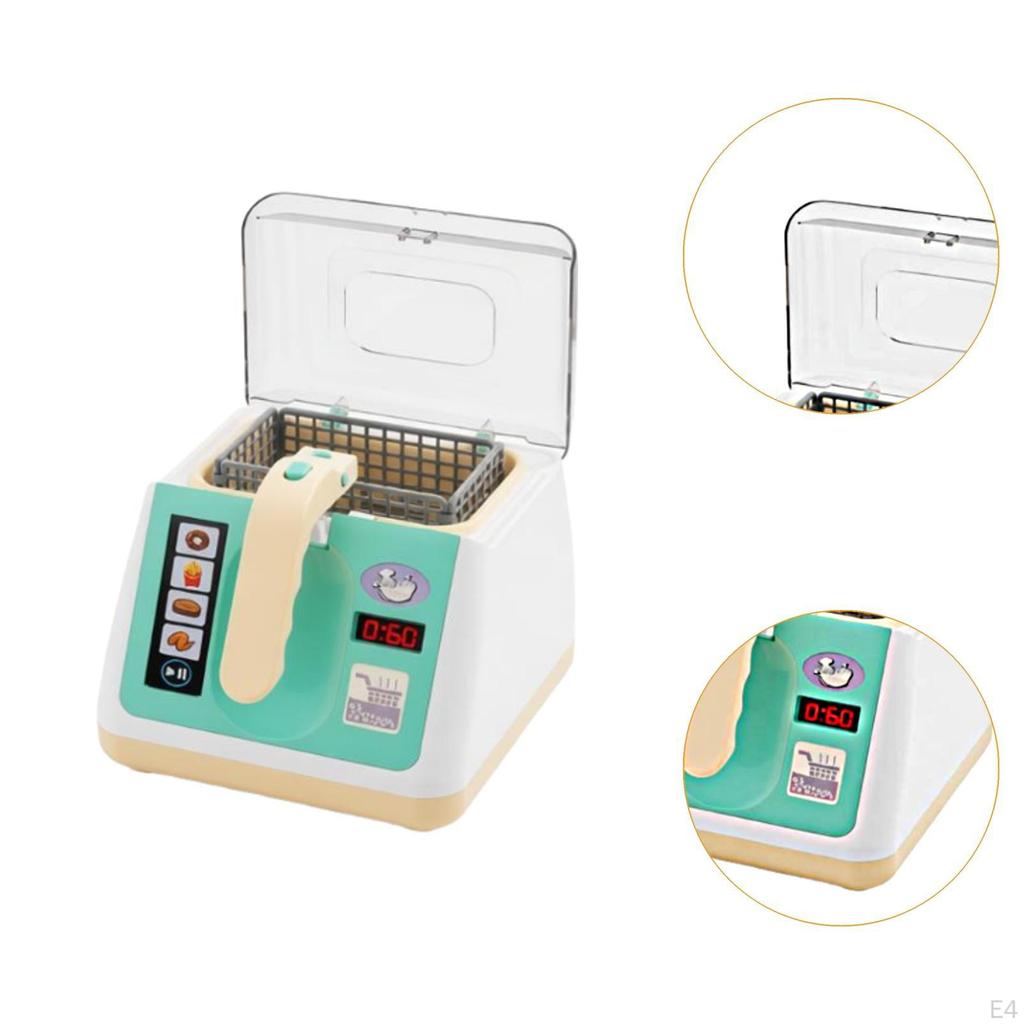 Toy Fryer for Kids Chef Pretend Play Kitchen Accessories Cooking Utensils Toddler