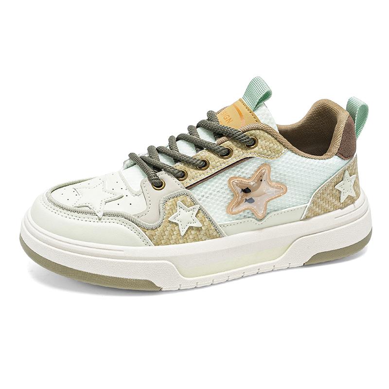 Men's Shoes Summer Trendy Breathable Anti Slip Small Star Sports Flat Shoes Student Youth Spring Versatile Casual Trendy Shoes