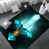 1PC Interessant Gepixeld Zwaard Print Tapijt Modern Huisdecor Gebiedskleed voor Slaapkamer Woonkamer Bedzijde Sofa Vloermat Leuk Cadeau