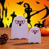 4 Stück/Set Kreative Holz Halloween Geister Dekoration Niedlich Einzigartig Weiße Geister Schilder Cartoon Lustige Geister Tischdekorationen Haus