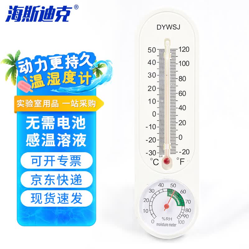 Haisidick Wall-mounted Temperature and Humidity Meter Standard